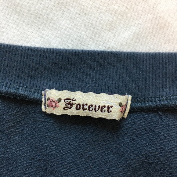 VTG 90s Forever 21 Short Sleeve Sweatshirt, M - Picture 7 of 8